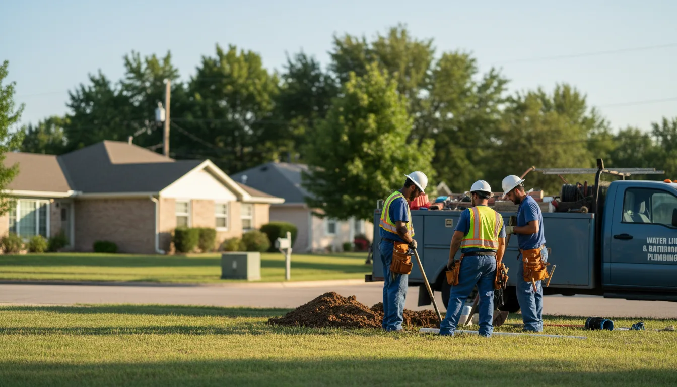 Residential water line and bathroom plumbing service in Poland, NY